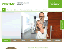 Tablet Screenshot of portas-ag.portas.ch